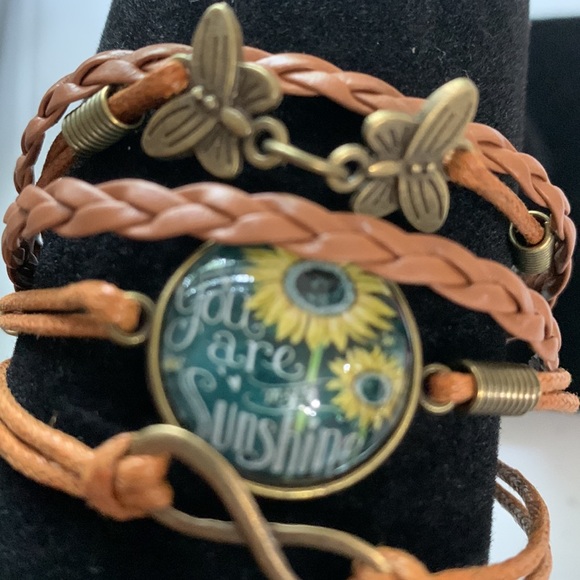 - Brown strand bracelet great layered look adjustable - Picture 2 of 4